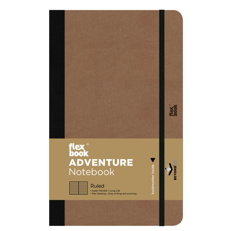 ΣΗΜΕΙΩΜΑΤΑΡΙΟ Η.Β FLEX GLOBAL ADVENTURE  ΡΙΓΕ 13X21 Camel