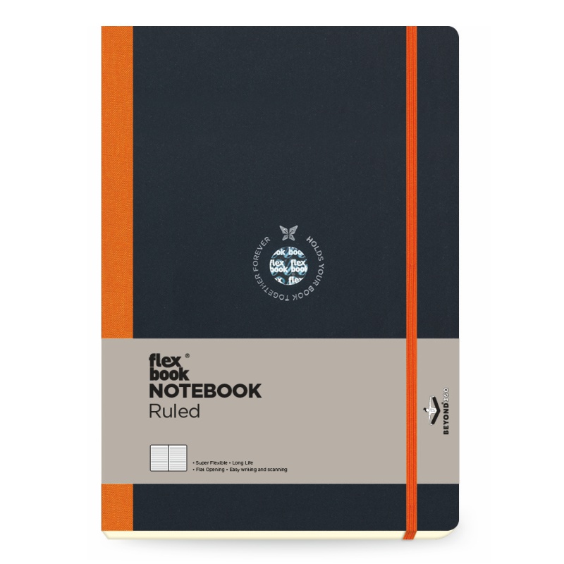 ΣΗΜΕΙΩΜΑΤΑΡΙΟ Η.Β ΛΙΝΟΔΕΤΟ FLEX GLOBAL ΡΙΓΕ 17Χ24  Πορτοκαλί