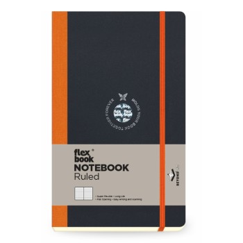 ΣΗΜΕΙΩΜΑΤΑΡΙΟ Η.Β ΛΙΝΟΔΕΤΟ FLEX GLOBAL ΡΙΓΕ 13Χ21 Πορτοκαλί