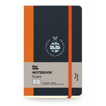 ΣΗΜΕΙΩΜΑΤΑΡΙΟ Η.Β ΛΙΝΟΔΕΤΟ FLEX GLOBAL ΡΙΓΕ 9Χ14 Πορτοκαλί