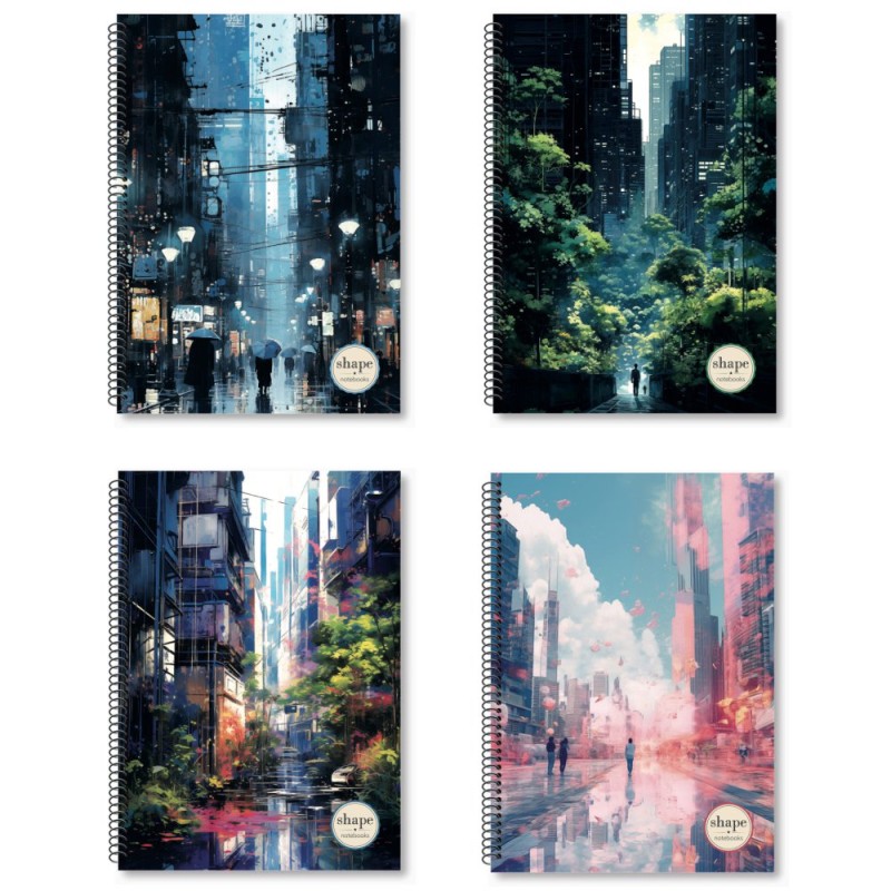 ΤΕΤΡΑΔΙΑ SHAPE CITIES  21x29 3 ΘΕΜ.