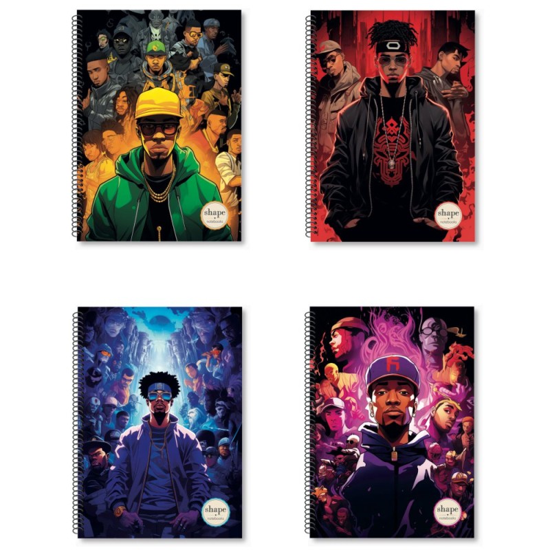 ΤΕΤΡΑΔΙΑ SHAPE GANGS 17x25 3 ΘΕΜ.