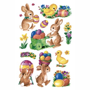 ΑΥΤΟΚΟΛΛΗΤΑ BSB ΑΠΛΑ EASTER  (3 φύλλα)
