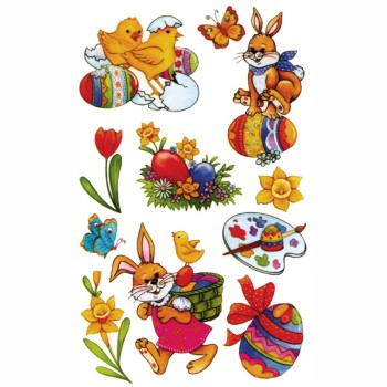 ΑΥΤΟΚΟΛΛΗΤΑ BSB ΑΠΛΑ EASTER  (3 φύλλα)