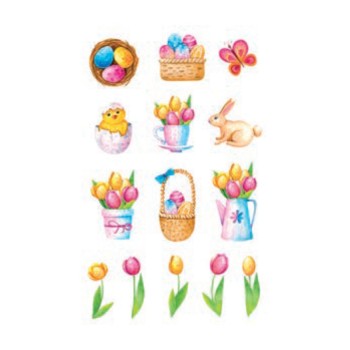 ΑΥΤΟΚΟΛΛΗΤΑ BSB ΑΠΛΑ EASTER  (3 φύλλα)