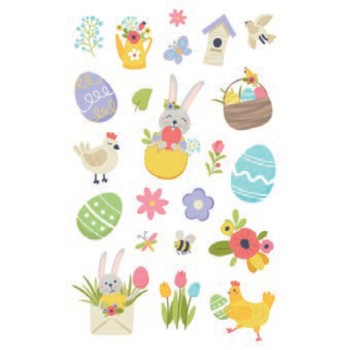 ΑΥΤΟΚΟΛΛΗΤΑ BSB ΑΠΛΑ EASTER  (3 φύλλα)