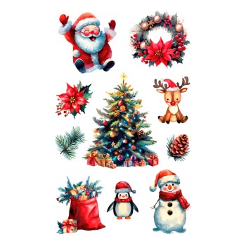 ΑΥΤΟΚΟΛΛΗΤΑ BSB GLITTER CHRISTMAS (1 φύλλο)