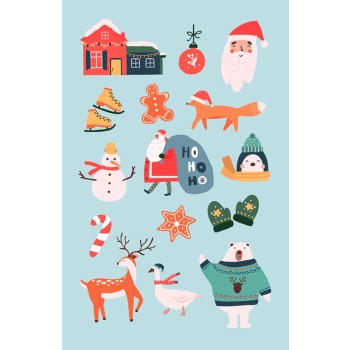 ΑΥΤΟΚΟΛΛΗΤΑ BSB ΑΠΛΑ CHRISTMAS (2 φύλλα)