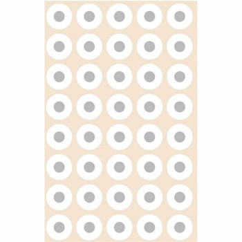 ΑΥΤΟΚΟΛΛΗΤΑ BSB ΡΟΔΕΛΛΕΣ ΛΕΥΚΕΣ  (5 φύλλα) (200pcs Φ13mm)