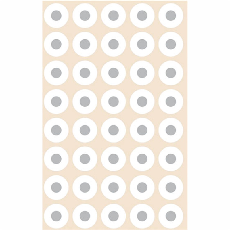 ΑΥΤΟΚΟΛΛΗΤΑ BSB ΡΟΔΕΛΛΕΣ ΛΕΥΚΕΣ  (5 φύλλα) (200pcs Φ13mm)