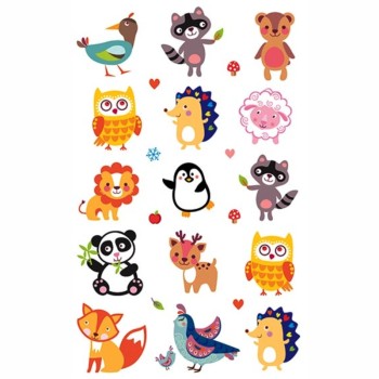 ΑΥΤΟΚΟΛΛΗΤΑ BSB ΑΠΛΑ ANIMALS (3 φύλλα)