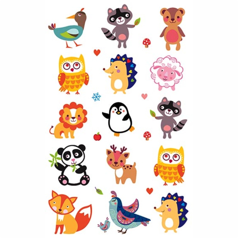 ΑΥΤΟΚΟΛΛΗΤΑ BSB ΑΠΛΑ ANIMALS (3 φύλλα)