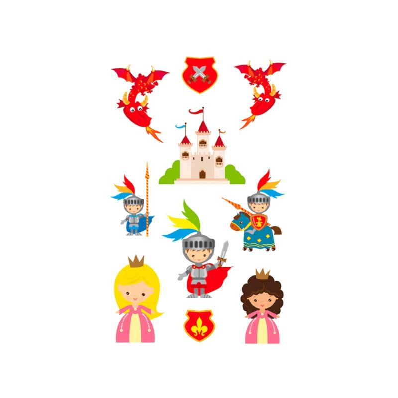 ΑΥΤΟΚΟΛΛΗΤΑ BSB ΑΠΛΑ DRAGON-PRINCESS (3 φύλλο)