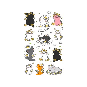 ΑΥΤΟΚΟΛΛΗΤΑ BSB ΑΠΛΑ CATS (3 φύλλο)