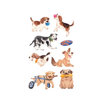 ΑΥΤΟΚΟΛΛΗΤΑ BSB ΑΠΛΑ DOGS (3 φύλλο)
