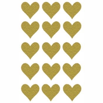 ΑΥΤΟΚΟΛΛΗΤΑ BSB GLITTER ΑΠΛΑ GOLD HEARTS (1 φύλλο)