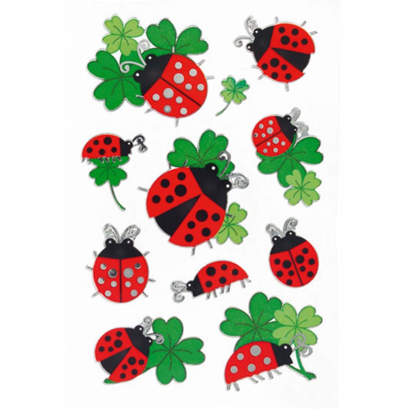 ΑΥΤΟΚΟΛΛΗΤΑ BSB TRANSPARENT LADYBIRDS (1 φύλλο)