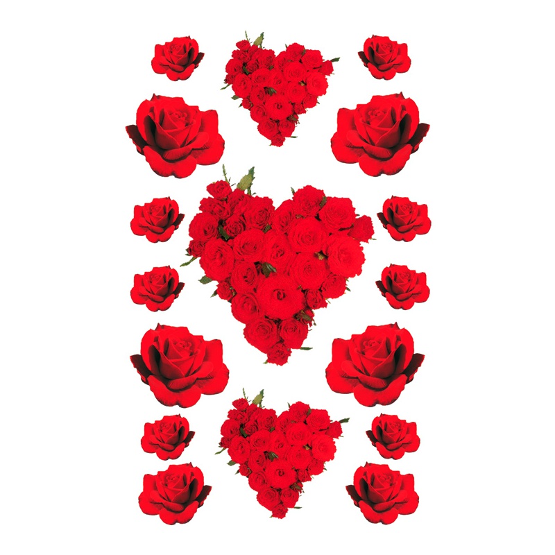ΑΥΤΟΚΟΛΛΗΤΑ BSB ΑΠΛΑ ROSES HEART (3 φύλλα)
