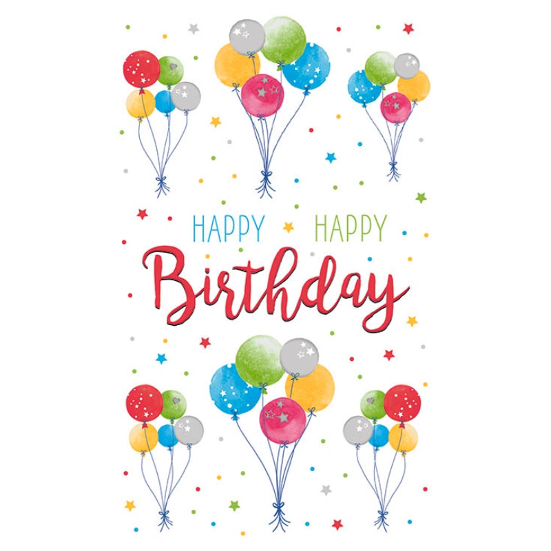 ΑΥΤΟΚΟΛΛΗΤΑ BSB ΑΠΛΑ BALOONS HAPPY BIRTHDAY(3 φύλλα)