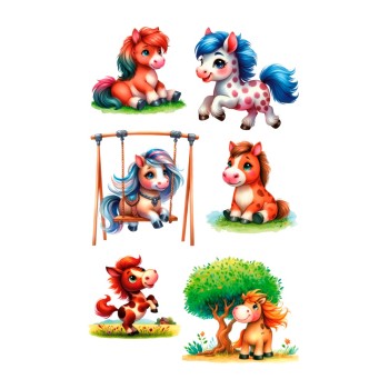 ΑΥΤΟΚΟΛΛΗΤΑ BSB GLITTER ΑΠΛΑ HORSES (1 φυλλο)