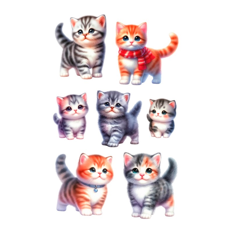 ΑΥΤΟΚΟΛΛΗΤΑ BSB GLITTER ΑΠΛΑ CATS (1φυλλο)