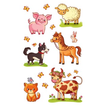 ΑΥΤΟΚΟΛΛΗΤΑ BSB ΑΠΛΑ FARM (3 φύλλα)