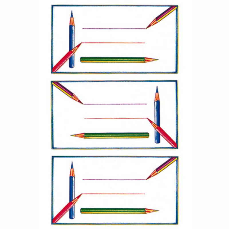 ΕΤΙΚΕΤΕΣ ΣΧΟΛΙΚΕΣ BSB ΑΠΛΕΣ PENCILS (3 φύλλα)