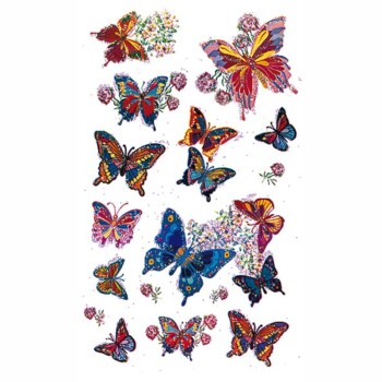ΑΥΤΟΚΟΛΛΗΤΑ BSB GLITTER ΑΠΛΑ BUTTERFLIES (1 φύλλο)