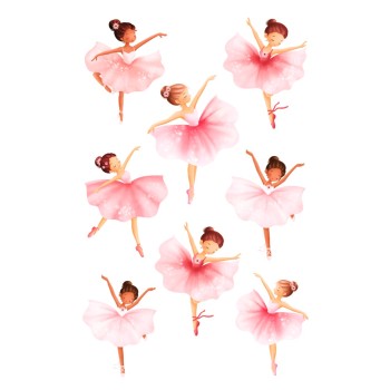 ΑΥΤΟΚΟΛΛΗΤΑ BSB GLITTER ΑΠΛΑ BALLERINA (1 φύλλο)