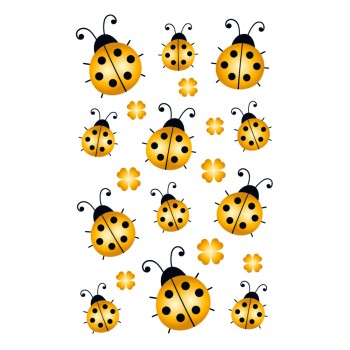 ΑΥΤΟΚΟΛΛΗΤΑ BSB ΑΠΛΑ LADY BUGS METALLIC(1φύλλο)