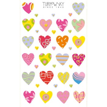 ΑΥΤΟΚΟΛΛΗΤΑ BSB METALIC ΑΠΛΑ ΚΑΡΔΙΕΣ (1 φύλλο)