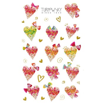 ΑΥΤΟΚΟΛΛΗΤΑ BSB METALIC ΑΠΛΑ TURNOWSKY HEARTS (1 φύλλο)