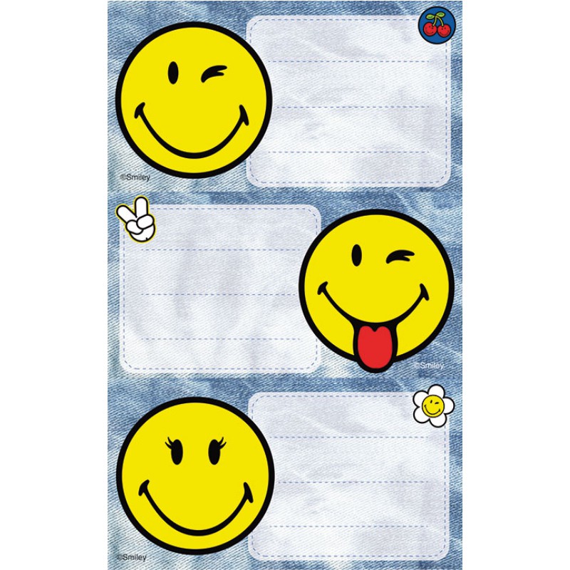 ΕΤΙΚΕΤΕΣ ΣΧΟΛΙΚΕΣ BSB ΑΠΛΕΣ SMILEY (3 φύλλα)
