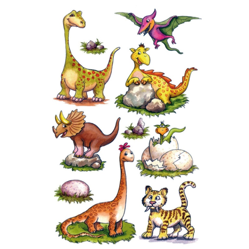 ΑΥΤΟΚΟΛΛΗΤΑ BSB ΑΠΛΑ DINOSAUR (3 φύλλα)