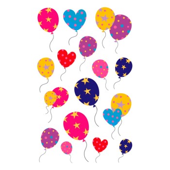 ΑΥΤΟΚΟΛΛΗΤΑ BSB ΑΠΛΑ BALOONS (3 φύλλα)