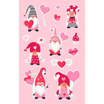 ΑΥΤΟΚΟΛΛΗΤΑ BSB ΑΠΛΑ GNOMES VALENTIN (3 φύλλα)