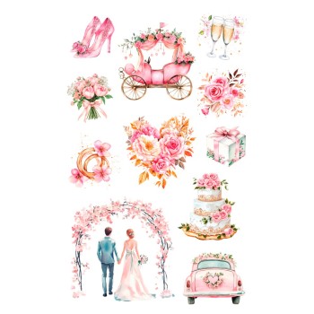 ΑΥΤΟΚΟΛΛΗΤΑ BSB ΑΠΛΑ WEDDING(3 φύλλα)