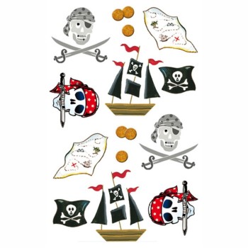 ΑΥΤΟΚΟΛΛΗΤΑ BSB ΑΠΛΑ PIRATES & SHIPS (3 φύλλα)