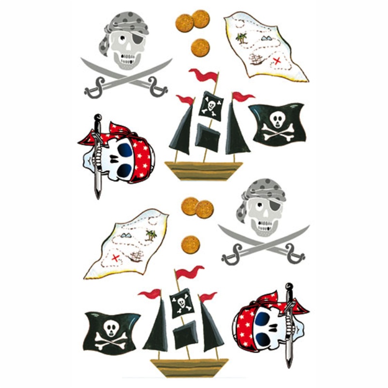 ΑΥΤΟΚΟΛΛΗΤΑ BSB ΑΠΛΑ PIRATES & SHIPS (3 φύλλα)