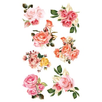 ΑΥΤΟΚΟΛΛΗΤΑ BSB ΑΠΛΑ ROSES (3 φύλλα)
