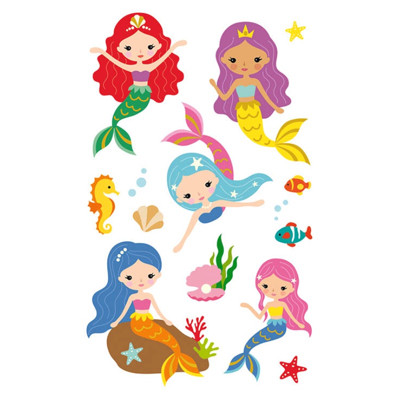 ΑΥΤΟΚΟΛΛΗΤΑ BSB ΑΠΛΑ MERMAID (3 φύλλα)