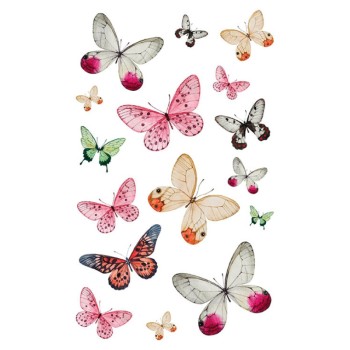 ΑΥΤΟΚΟΛΛΗΤΑ BSB ΑΠΛΑ BUTTERFLIES (3 φύλλα)
