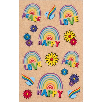 ΑΥΤΟΚΟΛΛΗΤΑ BSB ΑΠΛΑ LOVE HAPPY (3 φύλλα)