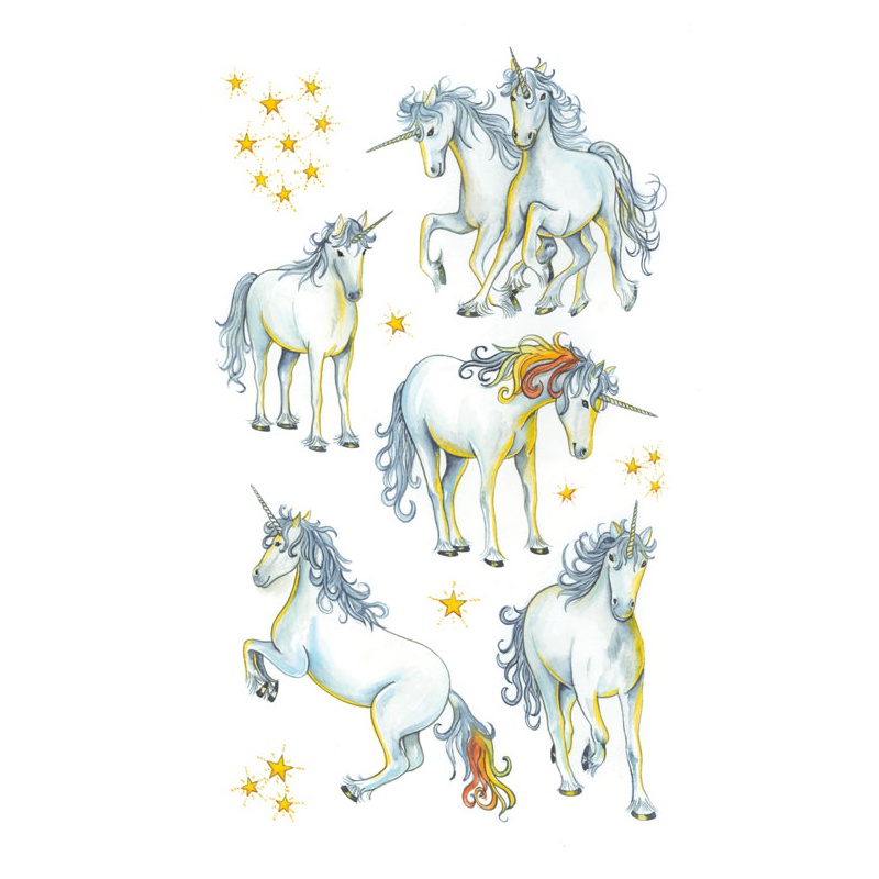 ΑΥΤΟΚΟΛΛΗΤΑ BSB GLITTER ΑΠΛΑ UNICORNS (1 φύλλο)