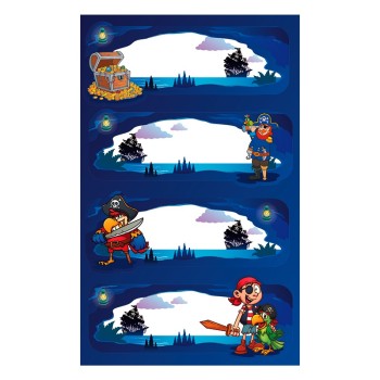 ΕΤΙΚΕΤΕΣ ΣΧΟΛΙΚΕΣ BSB ΑΠΛΕΣ PIRATES (3 φύλλα)