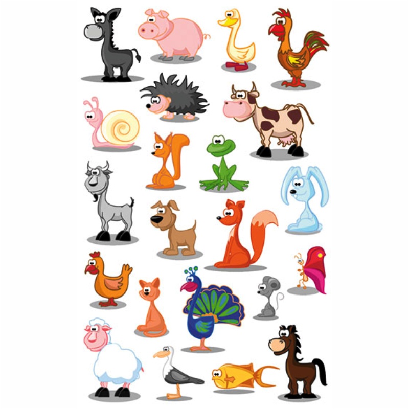 ΑΥΤΟΚΟΛΛΗΤΑ BSB ΑΠΛΑ FARM ANIMALS (3 φύλλα)