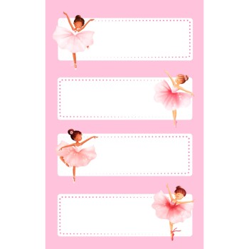 ΕΤΙΚΕΤΕΣ ΣΧΟΛΙΚΕΣ BSB ΑΠΛΕΣ BALLERINA (3 φύλλα)