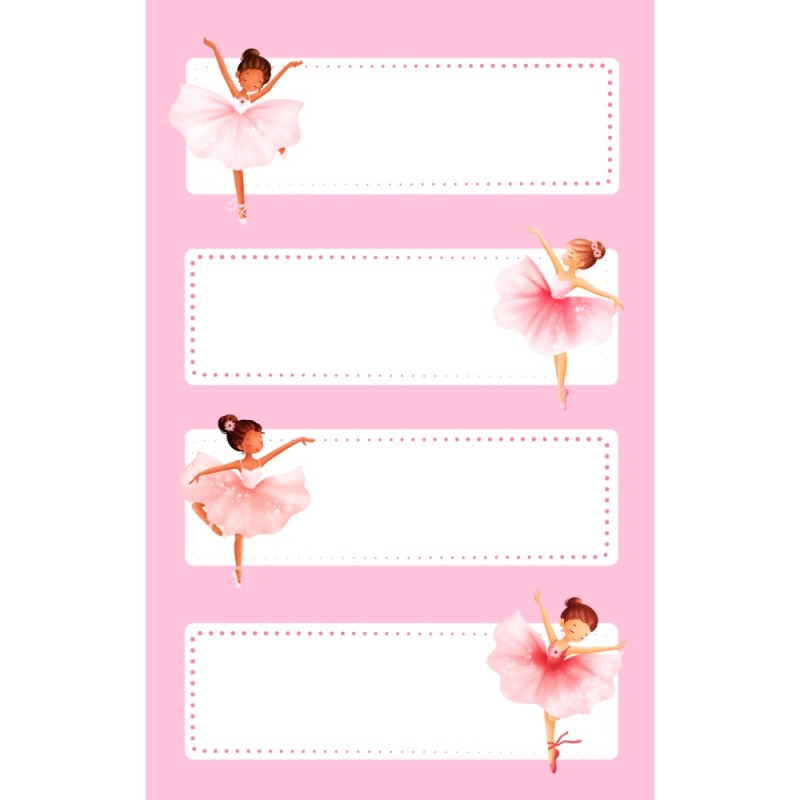 ΕΤΙΚΕΤΕΣ ΣΧΟΛΙΚΕΣ BSB ΑΠΛΕΣ BALLERINA (3 φύλλα)