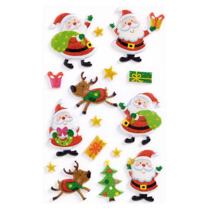 ΑΥΤΟΚΟΛΛΗΤΑ BSB CREATIVE CHRISTMAS 3D SANTA CLAUS (1 φύλλο)