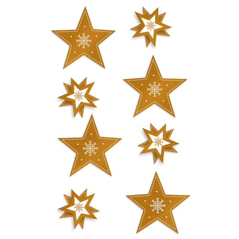 ΑΥΤΟΚΟΛΛΗΤΑ BSB CREATIVE CHRISTMAS 3D STARS (1 φύλλο)